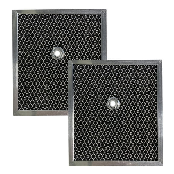 Air Filter Factory 7 x 7-1/2 x 3/8 Bathroom Vent Charcoal Carbon Filters 2-Pack