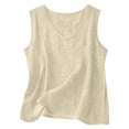 thumbnail image 4 of CONZONE Women's Tshirts Sleeveless T Shirts for Women Casual Crew Neck Embroidery Lightweight Tees Soft Cozy Tops, 4 of 4