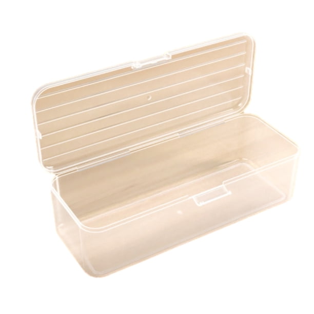 Estuche de plástico extragrande | Organizador apilable, transparente y translúcido con tapa y asas a presión | Soporte para bolígrafos, lápices, marcadores, borradores y cinta adhesiva para material