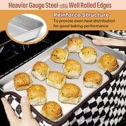 10 Piece Baking Pans Set, Vesteel Stainless Steel Bakeware Set for Oven, Include Cake Pan/Baking Cookie Sheet/Pizza/Muffin/Loaf Pan, Non-Toxic & Heavy Duty, Dishwasher Safe