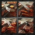 thumbnail image 7 of Pure Grill 4pc Stainless Steel BBQ Tool Utensil Set with Fork, Spatula, Tongs, and Basting Brush, 7 of 7
