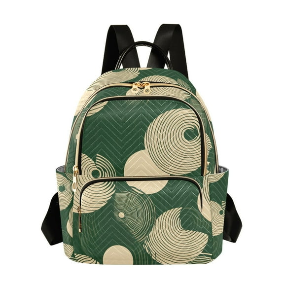 FORMRS Mini Backpack Purse for Women Travel Daypack Casual Shoulder Bag, Beige Abstract