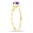 thumbnail image 2 of SZUL Women's Round Shaped Amethyst and Diamond Sparkle Ring in 10K Yellow Gold, 2 of 5