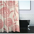 thumbnail image 3 of Simply Daisy 70" W x 73" L Antique Flowers Polyester Shower Curtain, Blush Coral [1 Ct], 3 of 5