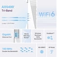 thumbnail image 2 of Extensor de alcance WiFi 6 TP-Link AX5400 RE815X con puerto Ethernet, 2 of 6