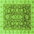 thumbnail image 1 of Ahgly Company Indoor Square Oriental Green Traditional Area Rugs, 7' Square, 1 of 4