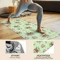 thumbnail image 4 of Green Highland Cow Flower Pattern Hot Yoga Mat Towel Non Slip for Hot Yoga - Quick-Drying Yoga Mat Cover with 4 Corner Pockets with Travel Bag - Hot Yoga Towel Non Slip 74"x26", 4 of 6