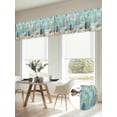 thumbnail image 5 of 2 Pack Marine Life Valance for Window Blue Shell Starfish Coral Eucalyptus Leaves Green Background Kitchen Valance Rod Pocket Short Curtain Topper Decorative Window Treatment for Living Room 60"x18", 5 of 9