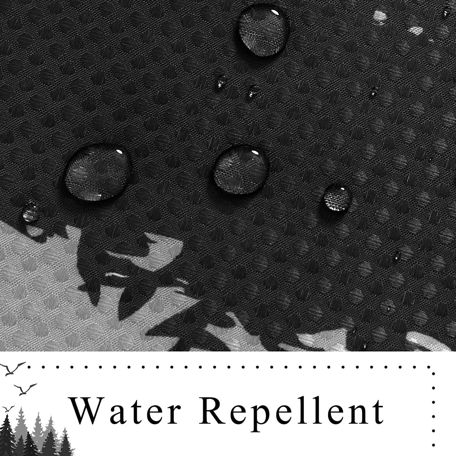 Shower Curtain Green Shower Curtain Mountain Forest Nature Tree Shower Curtain Set Summer Shower Curtains for Bathroom Water Repellent Bathtubs Hotel, 72 x 72 inch, Black Forest