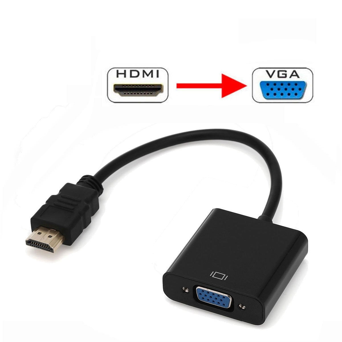 VGA Stecker auf HDMI Buchse 1080P Audio TV AV HDTV C6X9 Adapter Konverter V O5A8