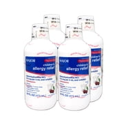 Major Children's Allergy Relief Diphenhydramine HCI 12.5mg/5 mL Oral Solution, Cherry Flavored, 16 FL OZ - 4 Pack