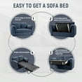 thumbnail image 4 of 55.9'' Pull Out Sofa Bed, Full Size Sleeper Sofa, 2-in-1 Sleeper Sofa Couch Bed with Pullout Bed, Loveseat Sofa, Convertible Sofa Bed for Living Room, Bedroom, Apartment (Grey), 4 of 8