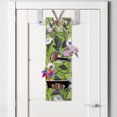 thumbnail image 2 of Floral Hanging Pocket Organizer, Digitally Generated Flower Type with Big Leaves, Printed Polyester Storage Bag with Pockets, 9" x 27", Lime Green Multicolor, 2 of 2