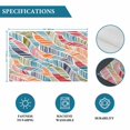 thumbnail image 6 of Abstract Beach Placemats Set of 12, Summer Colorful Coastal Ocean Sea Wave Placemats for Dining Table, Place Mats for Kitchen Tabletop, Waterproof Wipeable Dining Table Mats Set, 6 of 9