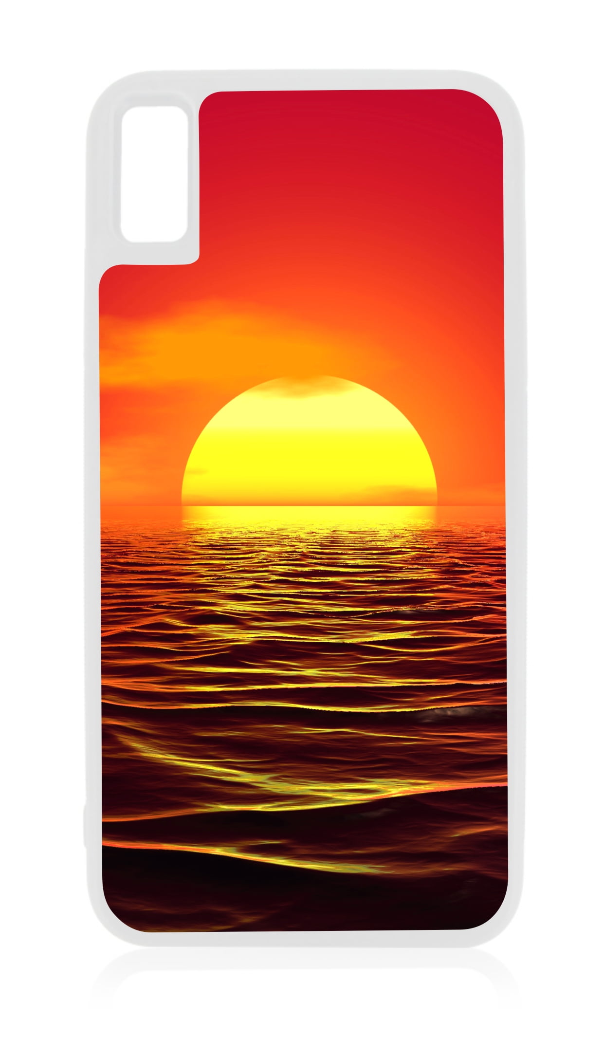 Pink Ocean Sunset Design White Rubber Case For Iphone Xr Iphone Xr Phone Case Iphone Xr Accessories Walmart Com Walmart Com