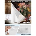 thumbnail image 3 of No Hook Shower Curtain with Snap in Liner Flowers Pink Shower Curtain -Fabric Waterproof Inner Liner, Tulips in Bottle Shower Curtains Washable 36"x72", 3 of 9
