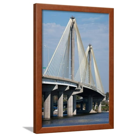 The Clark Bridge over the Mississippi River, also known as Cook Bridge, at Alton, Illinois Framed Print Wall Art By Joseph