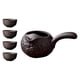 thumbnail image 5 of Tetera de cerámica con juego de tazas, tetera, tetera, teteras con mango anti-escaldaduras negro con palabra, 5 of 9