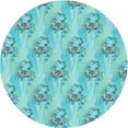 thumbnail image 1 of Ahgly Company Indoor Round Patterned Macaw Blue Green Area Rugs, 5' Round, 1 of 1