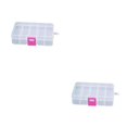 thumbnail image 2 of Decodeary Jewelry Box Household Supplies Waterproof 10 Cells Plastics Container Clear View Square Shape Light-weight Storage Boxes rose Red 10 cells 2Set, 2 of 5