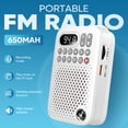 thumbnail image 2 of UMUTOO Mini Portable Bluetooth Radio with MP3 Player, FM Radio, Recording, 3W Speaker, TF Card Playback, Type-C Charging, Compact & Lightweight Design, 2 of 9