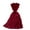 Burgundy, variant on YM YOUMU Women Chiffon Ruffle Tiered Dress Pleated Sleeveless Casual Summer Beach Dresses