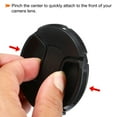 thumbnail image 4 of Uxcell Center Pinch Front Lens Cover Dust Camera Lens Cap for Lens with 52mm Thread, 2 Pack, 4 of 6