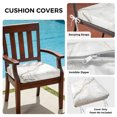 thumbnail image 3 of Outdoor Patio Cushion Covers 2 Pack Marble Abstract Art Patio Chair Cushion Covers with Ties and Zipper Gold Crack Waterproof Outdoor Seat Cushion Covers for Patio Furniture 20"x18", 3 of 9