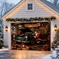 thumbnail image 6 of Christmas Outdoor Garage Banner 96x84 In, Polyester HD Digital Holiday Flag, Santa Snowman Christmas Tree Yard Decor for Party Home Decoration, 6 of 8