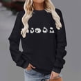 thumbnail image 4 of Vixolx Graphic Sweatshirt for Women Crew Neck Long Sleeve Shirts Oversized Casual Pullover Tops Fall Fashion Clothes, 4 of 6