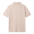 thumbnail image 4 of FRSASU Men's Ribbed Polo Shirts Short Sleeve V-Neck Slim Fit Polo Shirt Casual Summer Collared Golf Shirt Khaki, 4 of 5