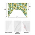 thumbnail image 5 of Summer Lemon Swag Valances for Windows, Small Curtains Drapes, Yellow Green Watercolor Botanical Aqua Striped Kitchen Window Curtains Over Sink Window Treatment Valance for Bedroom/Bathroom 56"x36", 5 of 5