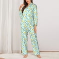 thumbnail image 2 of Daiia Duck Cartoon for Women's Long-Sleeved Pajama Set – Soft & Comfortable Sleepwear Button-Up Pajamas Cozy Lounge Wear-, 2 of 7