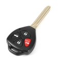 thumbnail image 1 of Herwey Car Key Fob Keyless Entry Remote Control Car Key Fob 4 Buttons Car Remote Control Key Replacement Black Fits For Toy-ota 2008-2010, 1 of 8
