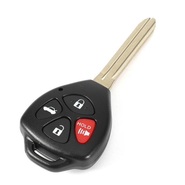 Herwey Car Key Fob Keyless Entry Remote Control Car Key Fob 4 Buttons Car Remote Control Key Replacement Black Fits For Toy-ota 2008-2010