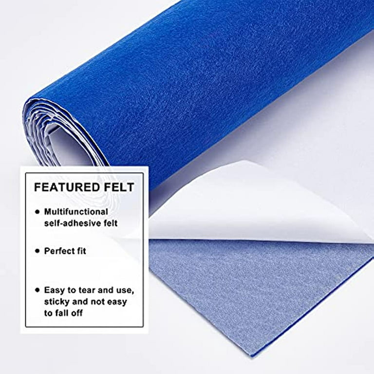 Self-Adhesive Felt Fabric Royal Blue Jewelry Box Lining for DIY Costume Making and Furniture Protection 1mm Thick, Adult Unisex, Size: 40x0.1cm