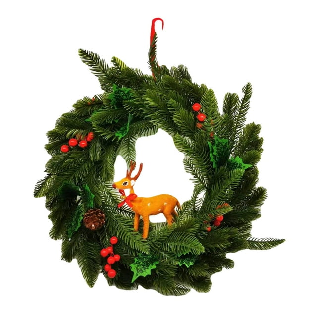 Guirnalda Navideña Para Puerta, 45 Cm, Guirnaldas , Colgante De Pared Para Fiesta De Año Nuevo Sunnimix Corona de invierno