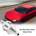 thumbnail image 3 of One Way Aluminium Fuel Non Return Fuel Check Valve For Petrol Diesel Oil Water Chrome Car Auto Carburettor Low Pressure Systems(2pcs, Silver), 3 of 5