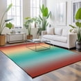 thumbnail image 3 of Area Rugs 5'x7', Yellow Green Orange Ombre Carpet Runner Indoor Outdoor Rugs Home Decor Aesthetic, Modern Art Abstract Aesthetics Non Slip Mats Washable Accent Rug for Living Room Bedroom, 3 of 8