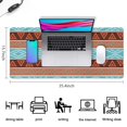 thumbnail image 5 of Long Mouse Pads for Desk,Blue and Brown Geometric Pattern Desk Mats on Top Of Desks, Desk Mouse Pad Extra Large with 3mm Non-Slip Base and Stitched Edge for Gaming,Office,Work,Home 35.4"x15.7", 5 of 6