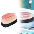 thumbnail image 4 of Laundry Brush Garment Scrubber, Household Stain Remover Cleaning Brush with Soft Bristles for Stains on Clothes and Fabrics, Durable Handheld Stains Scrubber for Clothes Cleaning,1Pc(Pink,4.5x2.6"), 4 of 7