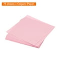 thumbnail image 3 of Unique Bargains 75 Sheets Origami Paper Double Sided 6x6 Inch(15x15cm) Square Sheet for Art Craft Project, Pink, 3 of 5