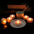 thumbnail image 6 of TOPCHANCES Remote Control Tea Lights, Flickering Flameless Tea Lights Battery Operated, for Home Wedding Decor and Seasonal Celebration, 6 Pack, Yellow Light, Dia 2.15'', H 1.5'', 6 of 11