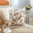 thumbnail image 2 of REGALWOVEN 2 Packs Boho Decorative Throw Pillow Covers Embroidery Flowers Square Pillows for Living Room Bedroom Sofa Multicolor-1 18" x 18", 2 of 6