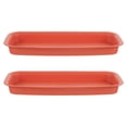 thumbnail image 1 of SUTENGDA 2Pcs Rectangular Plant Saucers Plastic Plant Saucers Planter Drip Tray Flower Pot Saucers, 1 of 6