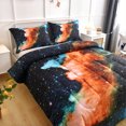 thumbnail image 5 of Btargot 3D Printed Galaxy Outer Space Twin Comforter Set for Kids Teens Boys Girls Orange Microfiber Bed-in-a-Bag, 5 of 10