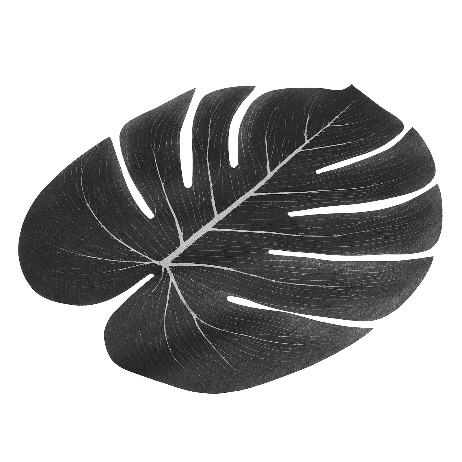 Unique Bargains Black Palm Leaves Artificial Palm Leaves Faux Fronds for Events 12Pcs
