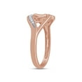 thumbnail image 5 of AFFY 0.01CT Natural White Diamond "MOM" Ring in 14K Rose Gold over Sterling Silver-8, 5 of 8