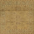 thumbnail image 1 of Ahgly Company Indoor Square Abstract Yellow Abstract Area Rugs, 5' Square, 1 of 6