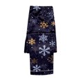 thumbnail image 5 of Gunia Matching Family Christmas Pajamas Silk Snowflake Printed Long Sleeve Comfortable 2 Piece Set Dad Sleepwear Loungewear Soft And Breathable, 5 of 9